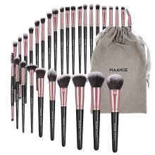 Black GoldMAANGE 30pcs Professional Makeup Brush Set with Bag