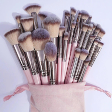 Pink CoffeeMAANGE 30pcs Professional Makeup Brush Set with Bag