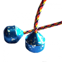Blaue Aluminium-Begleri-Perlen mit Körnung – Anti-Stress-Spielzeug für Kinder & Erwachsene