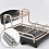 Golden 39x29cm Double Layer Kitchen Dish Rack Drainer 2
