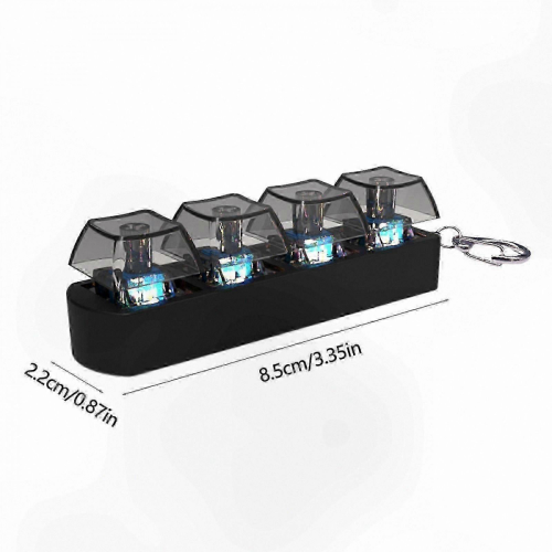 Multicolor LED Keycap Tester with 4 Keys for Mechanical Keyboard Stress Relief 2