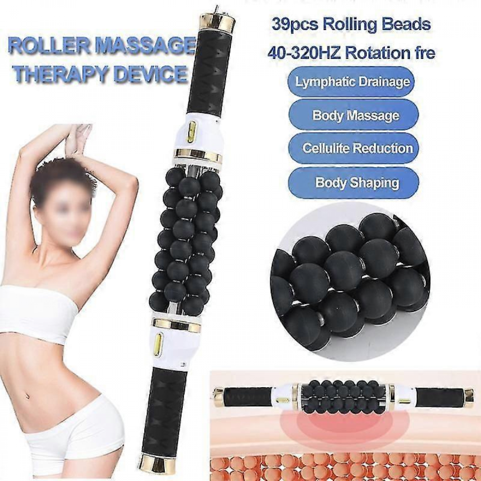 2024 Silver AU Plug Rotating Body Roller Fitness Massager Anti-Cellulite Slimming Machine 7D Rolling Beads Cylinder Therapy Body Contouring Machine