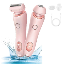 Pinker Epilierer: 2-in-1 Elektrorasierer & Bikinitrimmer für schmerzfreie Haarentfernung, Nass & Trocken