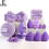 Set di 20/40 pennelli trucco viola con spugna marrone Beauty Egg 1
