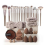Set da 40 pennelli e spugne per il trucco al caffè con Beauty Egg e Brown Puff 1