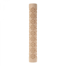 Rouleau à pâtisserie 3D bois motif flocon de neige Noël pour pâte à sucre