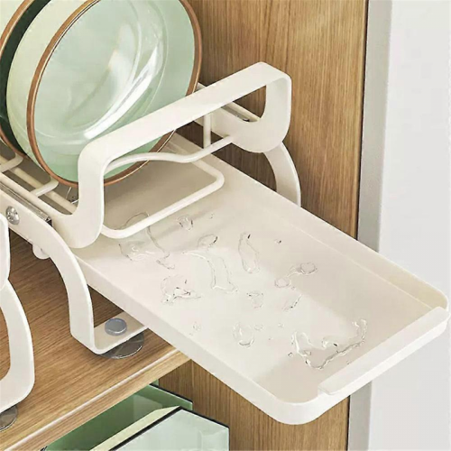 MultiColor003XH-0027-1 Pull-Out Dish Rack, Slideable Drying Holder with Drainboard 2