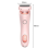Epilatore e rasoio 2 in 1 rosa per donna, tagliacapelli viso e bikini indolore 5