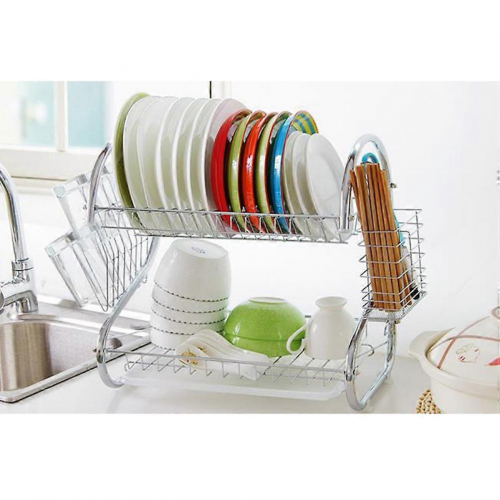 Portaposate in argento, organizer per scolapiatti da cucina 2