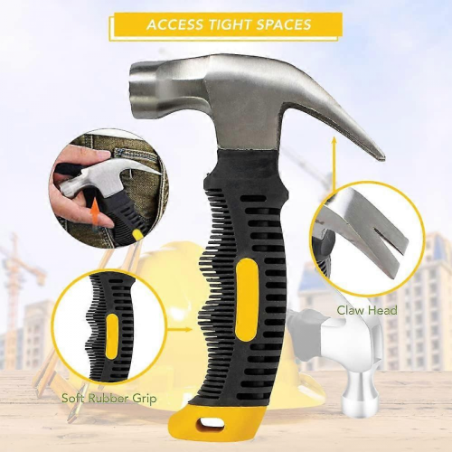 8 oz Mini Claw Hammer, Multifunction Carpenter's Tool for Modeling & Demolition 1