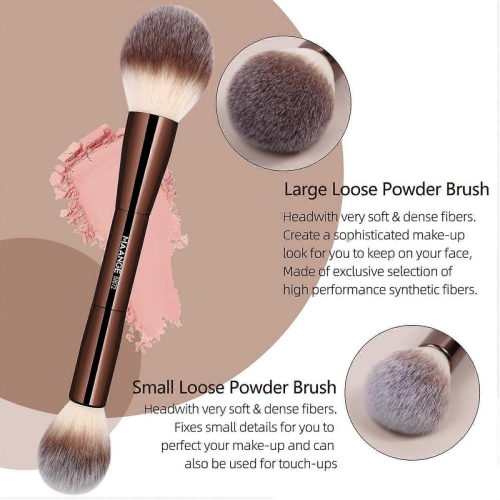20-Piece Double-Ended Makeup Brush Set in Coffee Brown with Gift Box 2