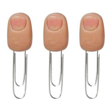 Realistic 3D Finger Bookmark Set, 3pcs Funny Finger Paperclip Bookmarks