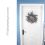 38cm White Metal Single Hook Wreath Hanger for Front Door 3