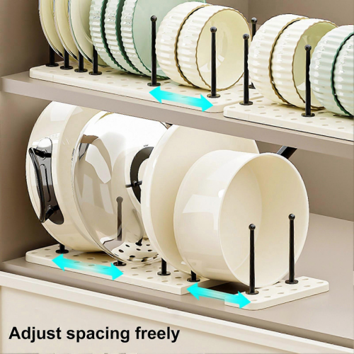 Grey Expandable Dish Drying Rack with Adjustable Posts & Anti-Slip Bottom 2