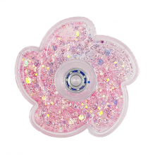 Rosa Glitzerblumen-Fidget Spinner mit Sand, Flüssigkeitsbewegung gegen Stress
