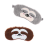 2 Pack Soft Plush Sloth Sleep Eye Mask for Travel, Home Use - Grey Brown 1