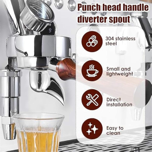 Bec verseur simple 2 pièces, buse de dérivation pour machine à expresso 58 mm 1
