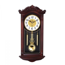 Traditional Wooden Grandfather Pendulum Clock with Silent Antique Design