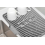 Grey One Size Silicone Dish Drying Mat with Built-in Drain for Kitchen Counter 4