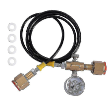 Argon CO2 Refill Station Adapter for Small Welding Tanks with 1.5m Hose 250bar