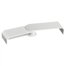 White 103x22x14.4cm Double Monitor Stand, Sturdy Desk Riser with Storage, Black