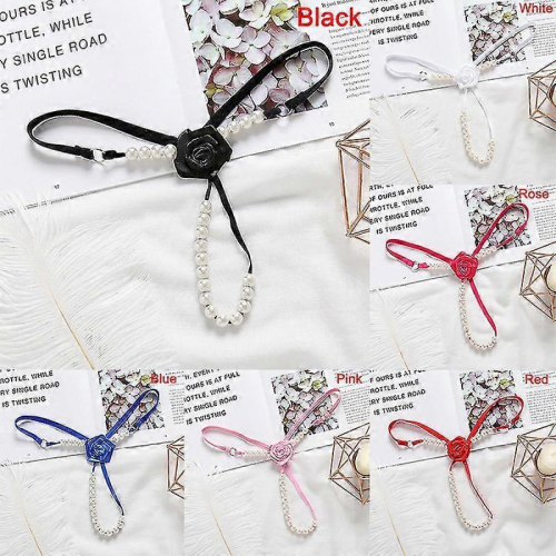 Perizoma micro donna rosa rosso con perla 1
