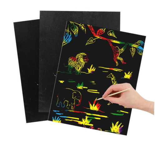 rainbow scratch paper for creative craft projects and educational toys