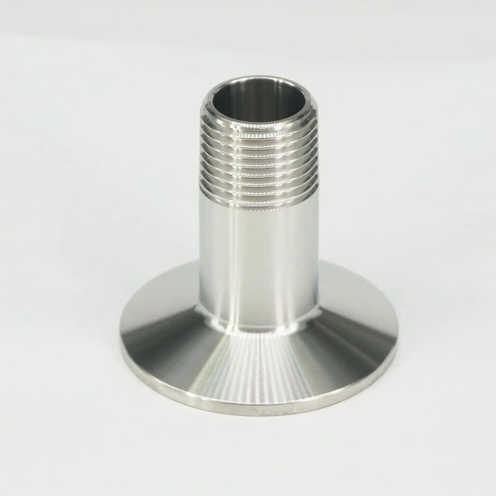 1.5 Inch Tri Clamp Fitting To 1/2 Inch Bsp Male Connector 304 Stainless Steel Sanitary For Homebrew 9426802293487