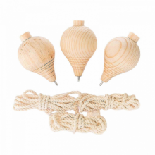 Set mit 3 handgefertigten Holzkreiseln, traditionelles Spielzeug für Kinderpartys
