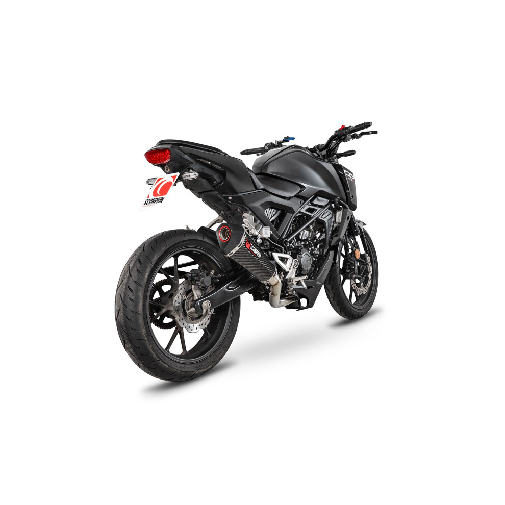 Scorpion Exhausts Scorpion Serket Taper Full System Carbon Fibre For Honda Cb 125 R 2024-2025