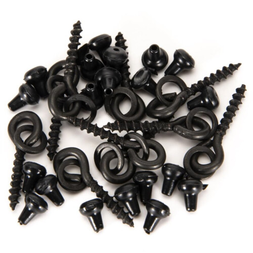 Hook Stops Carp Stopper Copper Swivels Bait Screws With Oval Rings Kit Replaceable Terminal Tackle Black