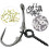 Hook Stops Carp Stopper Copper Swivels Bait Screws With Oval Rings Kit Replaceable Terminal Tackle Black 5
