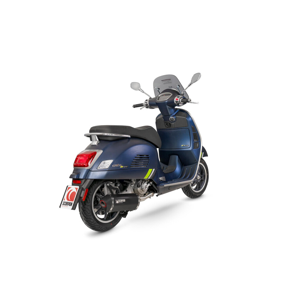 Scorpion Exhausts Black Scorpion Serket Parallel Slip-On Ceramic For Vespa Gts 300 & Gtv 300 2020-2024