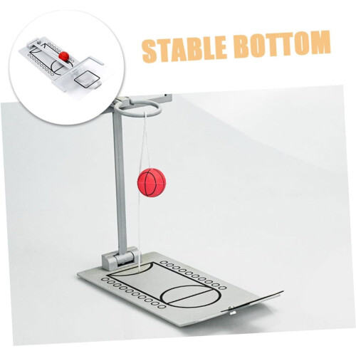 Foldable Mini Basketball Machine for Young Girls Interactive Tabletop Toy Silver 1