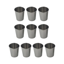 Pack of 10 Double Walled Stainless Steel Cups Portable-230ml