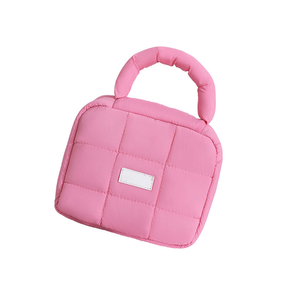Red Portable Cosmetic Bag Travel Toiletry Organizers For-Rose