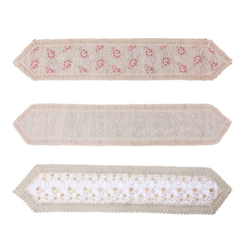 Beautiful Lace Table Runner Fine Embroidery Hollows-White 1 1