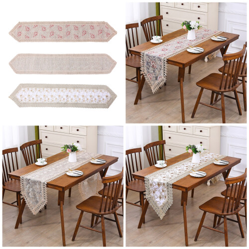 Hollows Tablecloth Decorative Table Runner Delicate- beigea 3 2