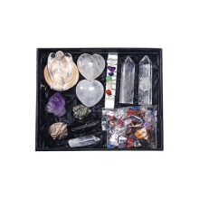 11PCs Natural Crystal Rough Raws Set Energy-White crystal set