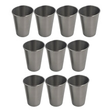 10pcs Stainless Steel Water Cups Portable And Easy To Use-500ml