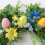 Bright Easters Wreath with Eggs and Flowers Elegant Easters Eggs 4