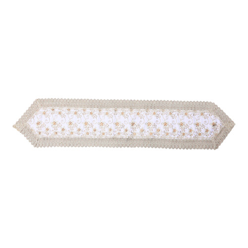 Beautiful Lace Table Runner Fine Embroidery Hollows-White 1