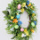 Bright Easters Wreath with Eggs and Flowers Elegant Easters Eggs 5