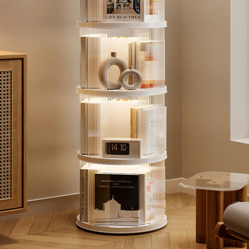 Rotating Bookshelf Tower 360 Degree Display Holder for-Double A 2