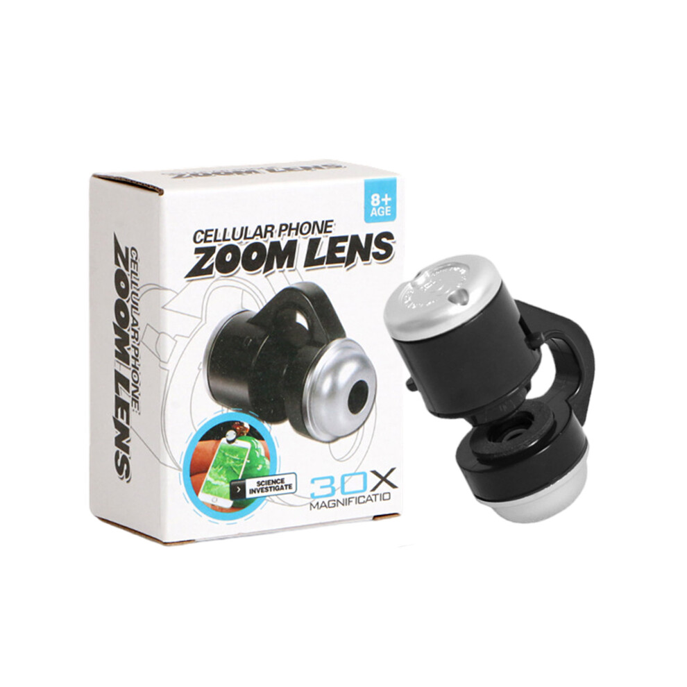 Mobile Phone Microscope 30X Magnifying Lens With Led- Black 7695000630147