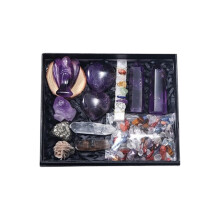 11PCs Raws Heal Stone Natural Crystal Stones-Amethyst Angel Set