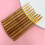 9Pcs Soft Grip Knitting Needle Crochet-Bamboo handle gold h 7