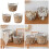 Elegant Woven Laundry Basket Unique Storage Holder-medium size 3