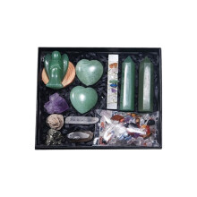 11 stuks diverse Raws Heal Stones-Aventurijn Jade set