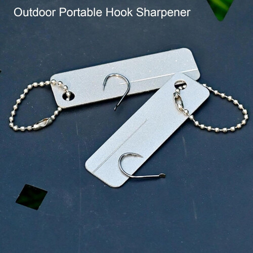 Pocket Hook Sharpener Sturdy Multifunctional Portable Keychain Sharpening Stone For Camping Machetes And Manicure 2